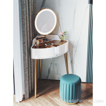 Coiffeuse moderne de chambre à coucher avec miroir LED de Pentecôte